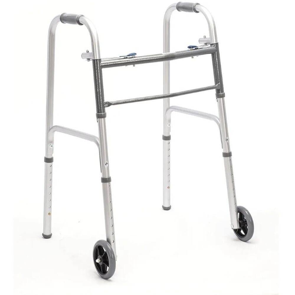 Folding Walker For Adult with 5" Wheels By MEDLINE #10200-1